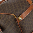 CELINE Macadam Canvas Hand Bag PVC Leather Brown Gold Auth YKZ166A-11