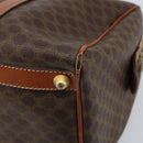 CELINE Macadam Canvas Hand Bag PVC Leather Brown Gold Auth YKZ166A-12