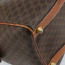 CELINE Macadam Canvas Hand Bag PVC Leather Brown Gold Auth YKZ166A-13