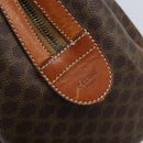 CELINE Macadam Canvas Hand Bag PVC Leather Brown Gold Auth YKZ166A-14