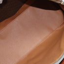 CELINE Macadam Canvas Hand Bag PVC Leather Brown Gold Auth YKZ166A-18