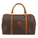 CELINE Macadam Canvas Hand Bag PVC Leather Brown Gold Auth YKZ166A-2