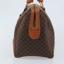 CELINE Macadam Canvas Hand Bag PVC Leather Brown Gold Auth YKZ166A-5