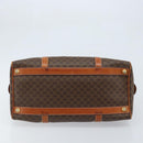 CELINE Macadam Canvas Hand Bag PVC Leather Brown Gold Auth YKZ166A-9