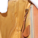 CELINE Macadam Canvas Shoulder Bag PVC Leather Brown Gold Auth YKZ167-20