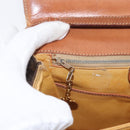 CELINE Macadam Canvas Shoulder Bag PVC Leather Brown Gold Auth YKZ167-21
