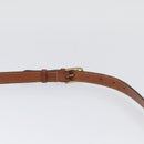 CELINE Macadam Canvas Shoulder Bag PVC Leather Brown Gold Auth YKZ167-8