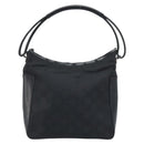 GUCCI GG Canvas Shoulder Bag Black Silver 001 3766 Auth YKZ177A-2