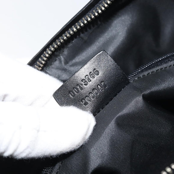 GUCCI GG Canvas Shoulder Bag Black Silver 001 3766 Auth YKZ177A