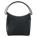 GUCCI GG Canvas Shoulder Bag Black Silver 001 3766 Auth YKZ177A-3