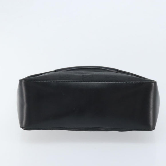 GUCCI GG Canvas Shoulder Bag Black Silver 001 3766 Auth YKZ177A