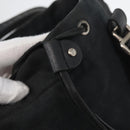 SAINT LAURENT Kahala Tote Bag Canvas Black Silver 121631 Auth YKZ178-18