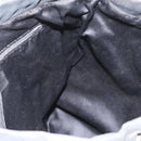 SAINT LAURENT Kahala Tote Bag Canvas Black Silver 121631 Auth YKZ178-20