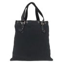 SAINT LAURENT Kahala Tote Bag Canvas Black Silver 121631 Auth YKZ178-3