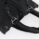 SAINT LAURENT Kahala Tote Bag Canvas Black Silver 121631 Auth YKZ178-7