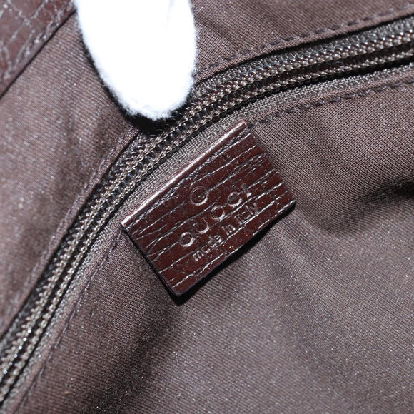 GUCCI GG Supreme Hand Bag PVC Silver Beige 141976 Auth YKZ182