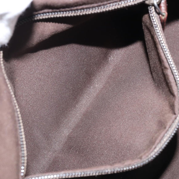 GUCCI GG Supreme Hand Bag PVC Silver Beige 141976 Auth YKZ182