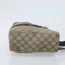GUCCI GG Supreme Hand Bag PVC Silver Beige 141976 Auth YKZ182-3