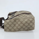 GUCCI GG Supreme Hand Bag PVC Silver Beige 141976 Auth YKZ182-4