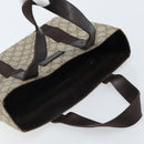 GUCCI GG Supreme Hand Bag PVC Silver Beige 141976 Auth YKZ182-6