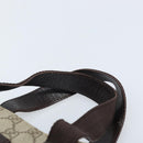 GUCCI GG Supreme Hand Bag PVC Silver Beige 141976 Auth YKZ182-8