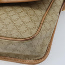 CELINE Macadam Canvas Umhängetasche PVC Beige Gold Auth YKZ185A-14