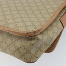 CELINE Macadam Canvas Umhängetasche PVC Beige Gold Auth YKZ185A-16