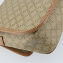 CELINE Macadam Canvas Umhängetasche PVC Beige Gold Auth YKZ185A-17