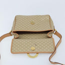 CELINE Macadam Canvas Umhängetasche PVC Beige Gold Auth YKZ185A-19