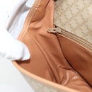 CELINE Macadam Canvas Umhängetasche PVC Beige Gold Auth YKZ185A-21