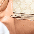 CELINE Macadam Canvas Umhängetasche PVC Beige Gold Auth YKZ185A-22