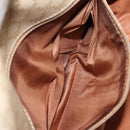 CELINE Macadam Canvas Umhängetasche PVC Beige Gold Auth YKZ185A-11