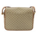 CELINE Macadam Canvas Umhängetasche PVC Beige Gold Auth YKZ185A-2
