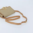 CELINE Macadam Canvas Umhängetasche PVC Beige Gold Auth YKZ185A-7