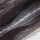 Christian Dior Trotter Canvas Pouch Brown Gold Auth YKZ187-10