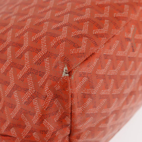 GOYARD Herringbone Saint Louis PM Tote Bag PVC Orange Auth YKZ190