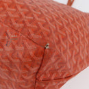 GOYARD Herringbone Saint Louis PM Tote Bag PVC Orange Auth YKZ190-14