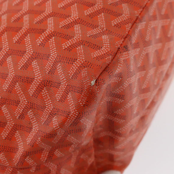 GOYARD Herringbone Saint Louis PM Tote Bag PVC Orange Auth YKZ190