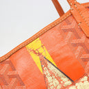 GOYARD Herringbone Saint Louis PM Tote Bag PVC Orange Auth YKZ190-18