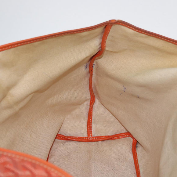GOYARD Herringbone Saint Louis PM Tote Bag PVC Orange Auth YKZ190