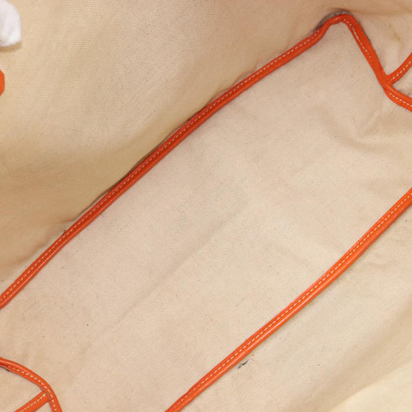 GOYARD Herringbone Saint Louis PM Tote Bag PVC Orange Auth YKZ190