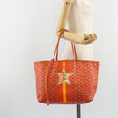 GOYARD Herringbone Saint Louis PM Tote Bag PVC Orange Auth YKZ190-22