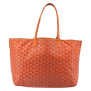 GOYARD Herringbone Saint Louis PM Tote Bag PVC Orange Auth YKZ190-2