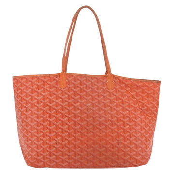 GOYARD Herringbone Saint Louis PM Tote Bag PVC Orange Auth YKZ190 - 0