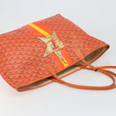 GOYARD Herringbone Saint Louis PM Tote Bag PVC Orange Auth YKZ190-4
