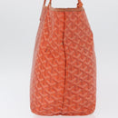 GOYARD Herringbone Saint Louis PM Tote Bag PVC Orange Auth YKZ190-4