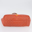 GOYARD Herringbone Saint Louis PM Tote Bag PVC Orange Auth YKZ190-5