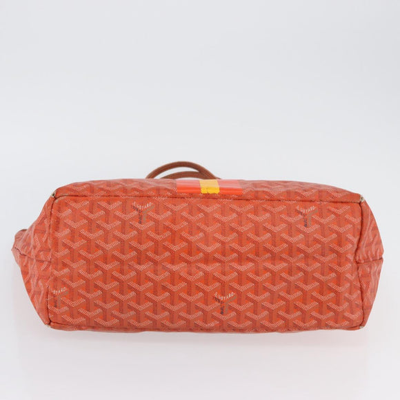 GOYARD Herringbone Saint Louis PM Tote Bag PVC Orange Auth YKZ190