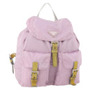 PRADA Backpack Nylon Pink Silver Auth YKZ194-1