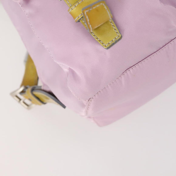 PRADA Backpack Nylon Pink Silver Auth YKZ194